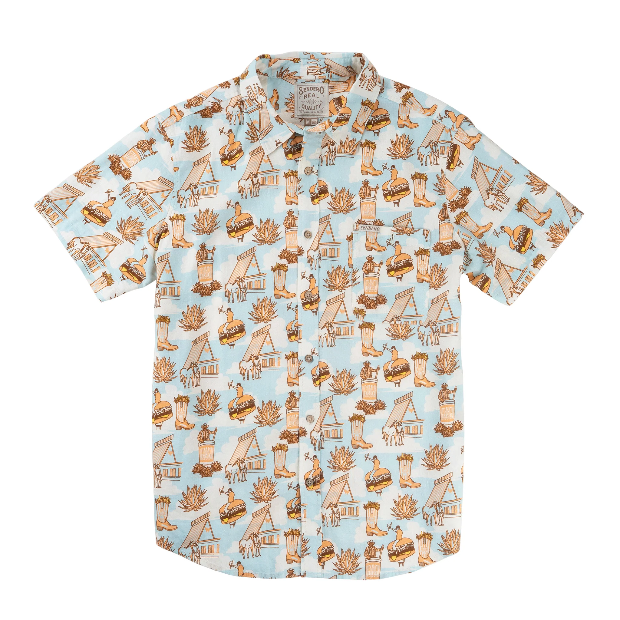 Sendero x Whataburger Cowboy Drive Thru Print Shirt